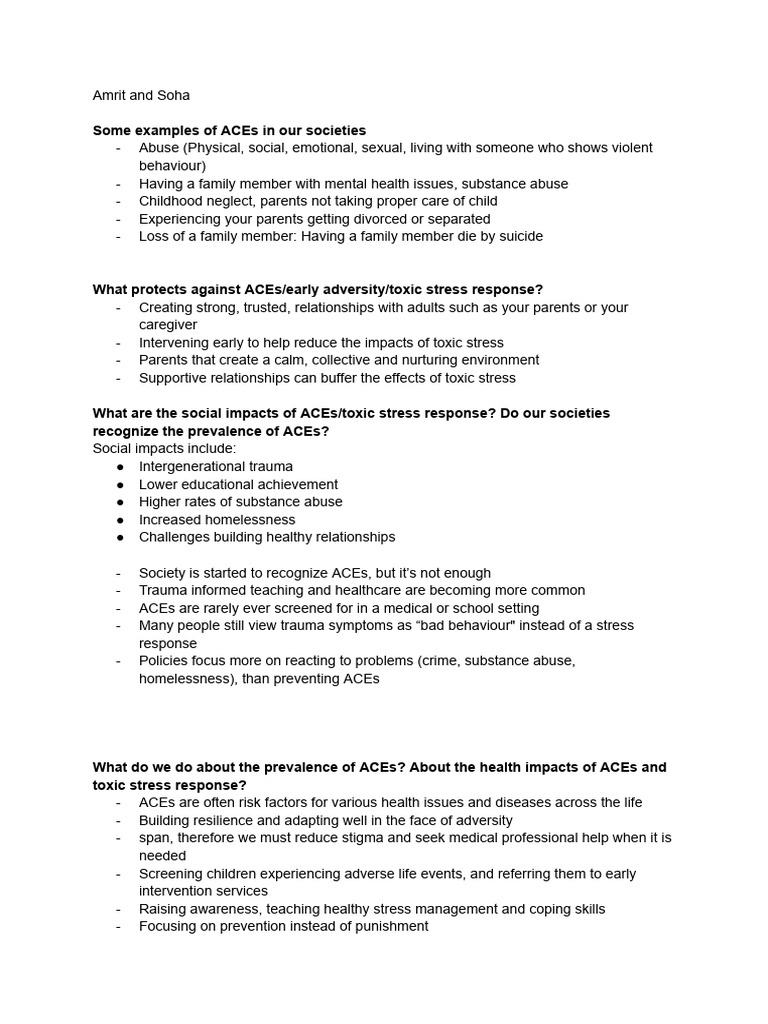 Understanding ACEs and Their Impact | PDF