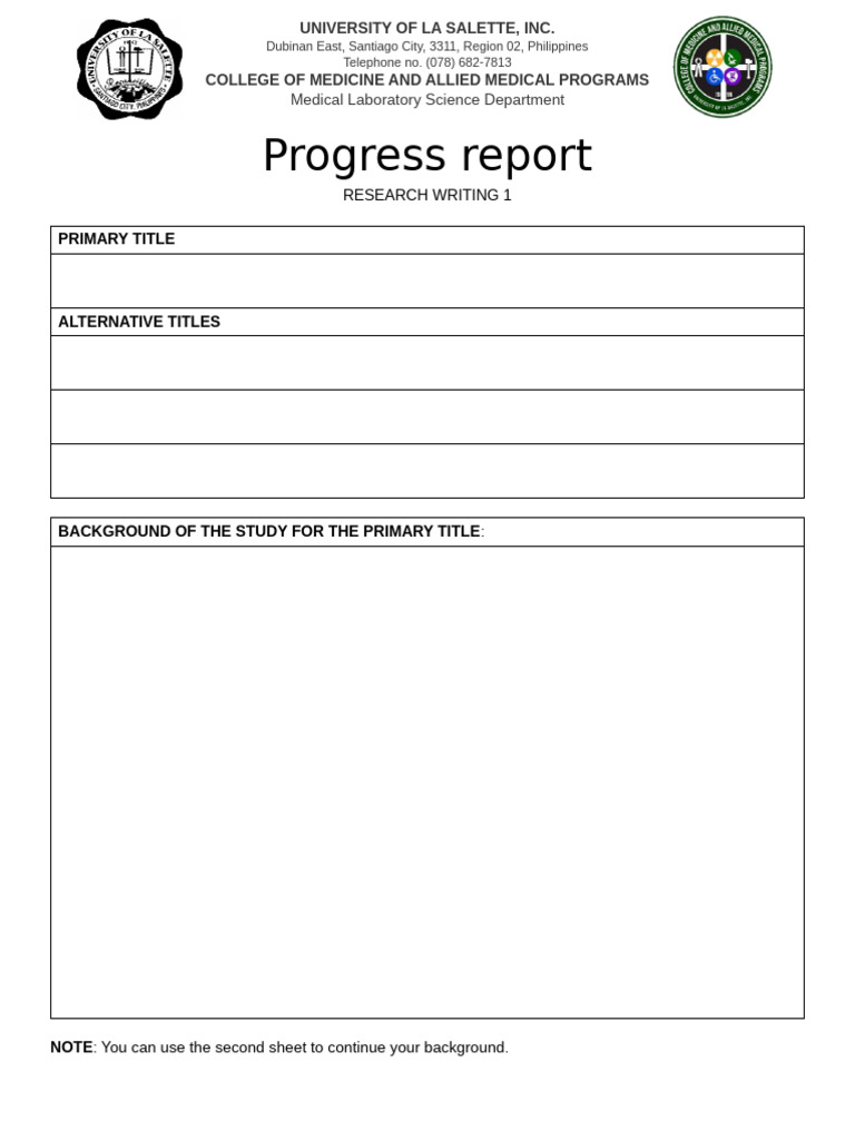 R1!2!10_2023 - Progress Report 1 | PDF