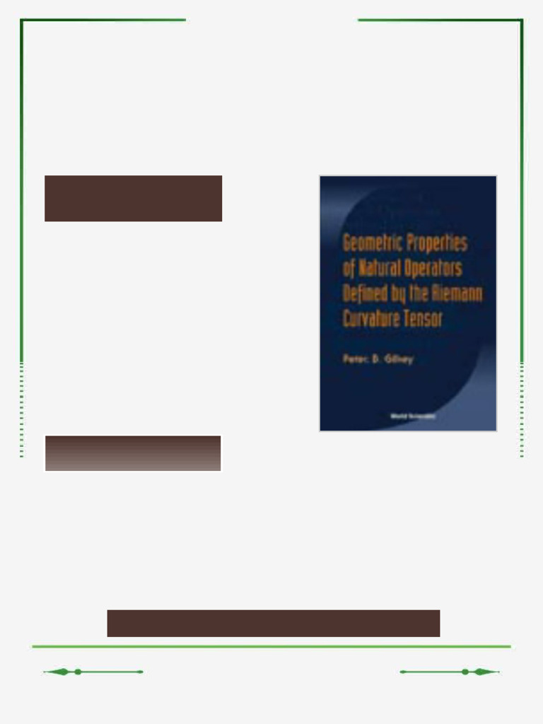 Geometric Properties of Natural Operators Defined by the Riemann ...