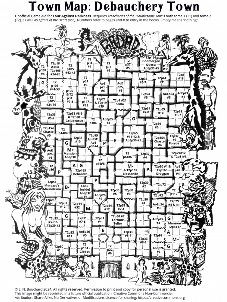 4AD TTT Freebie Map-DebaucheryTown | PDF