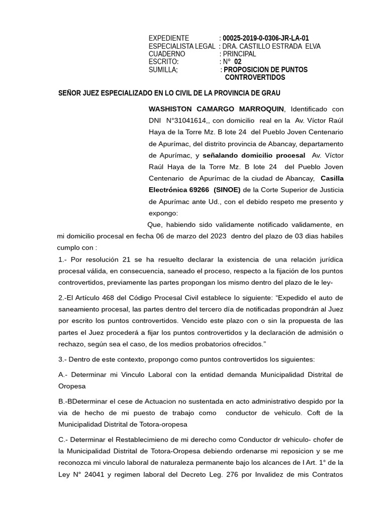 EACHI FIJACUIN DE PUNTOS | PDF | Ley procesal | Justicia