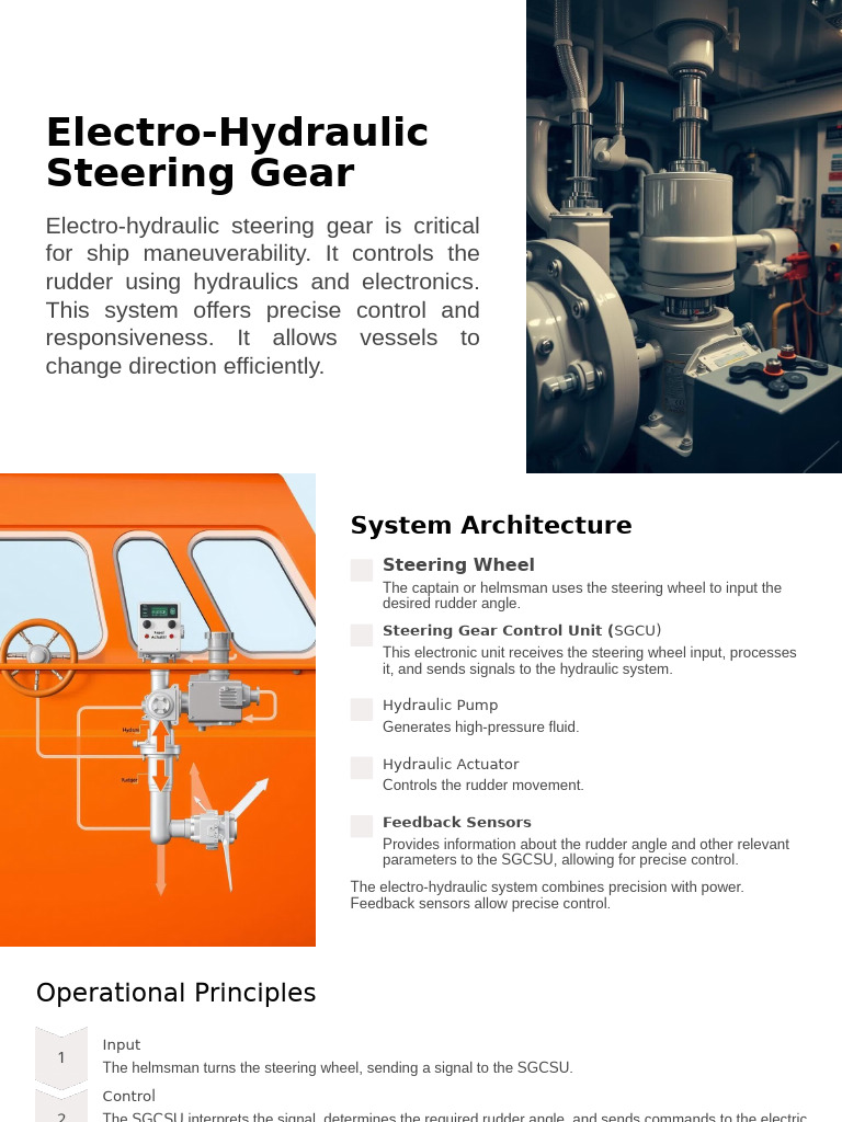Electro-Hydraulic Steering Gear Guide | PDF | Steering | Pump