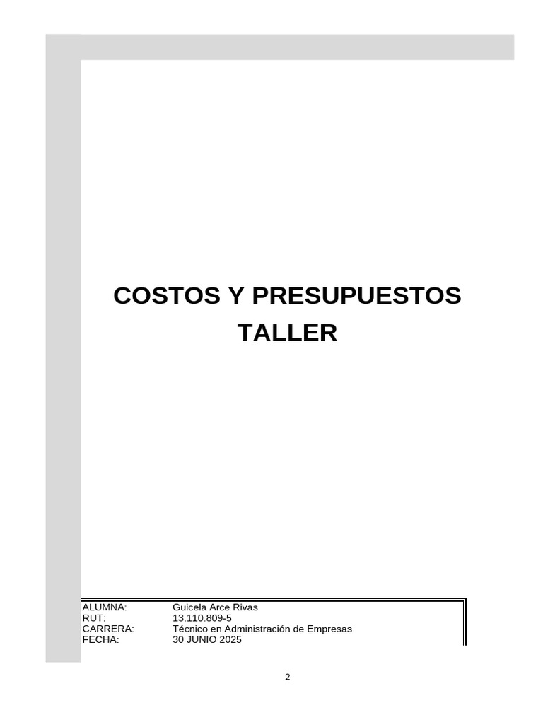 Costos y Presupuestos en Empresas | PDF | Presupuesto | Economias