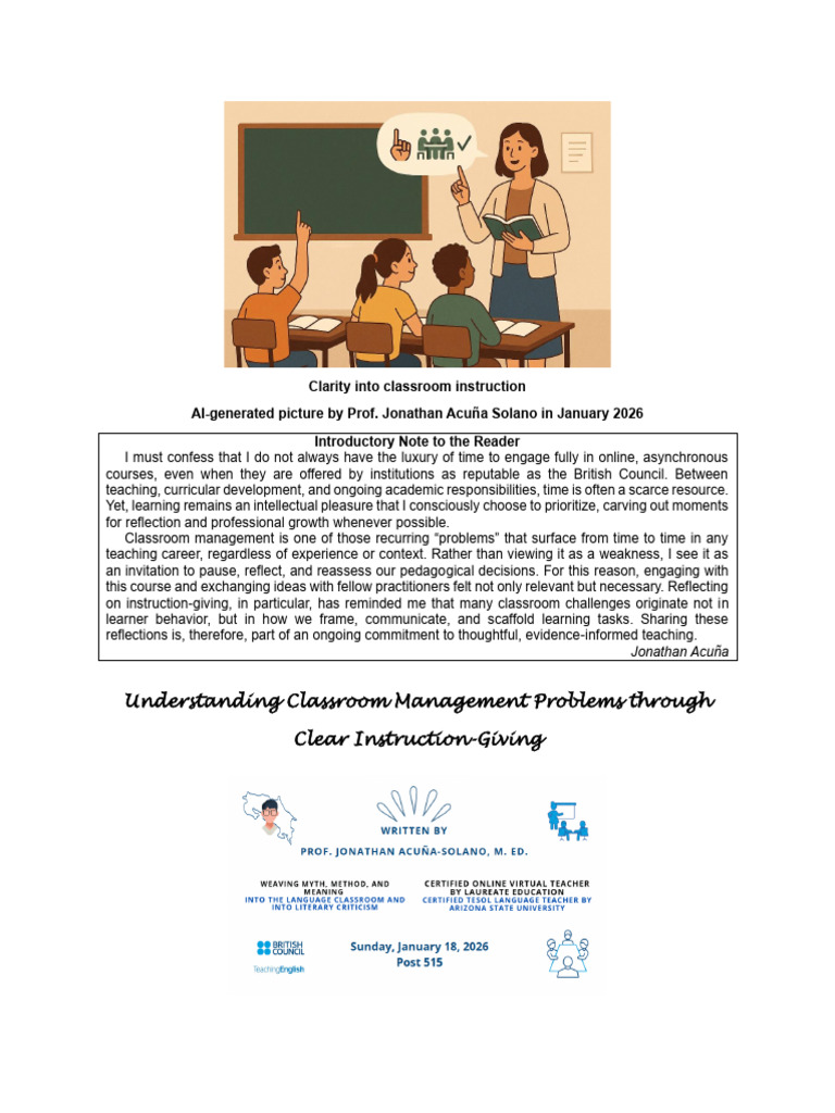 Clear Instruction for Classroom Management | PDF | Learning | Classroom ...