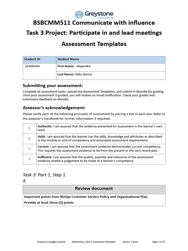 Meeting Leadership and Communication Plan | PDF