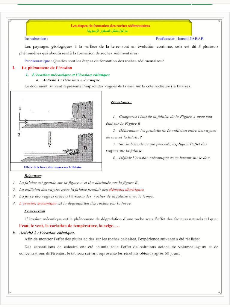 Formation de Dépôt de Roche Sédimentaire | PDF