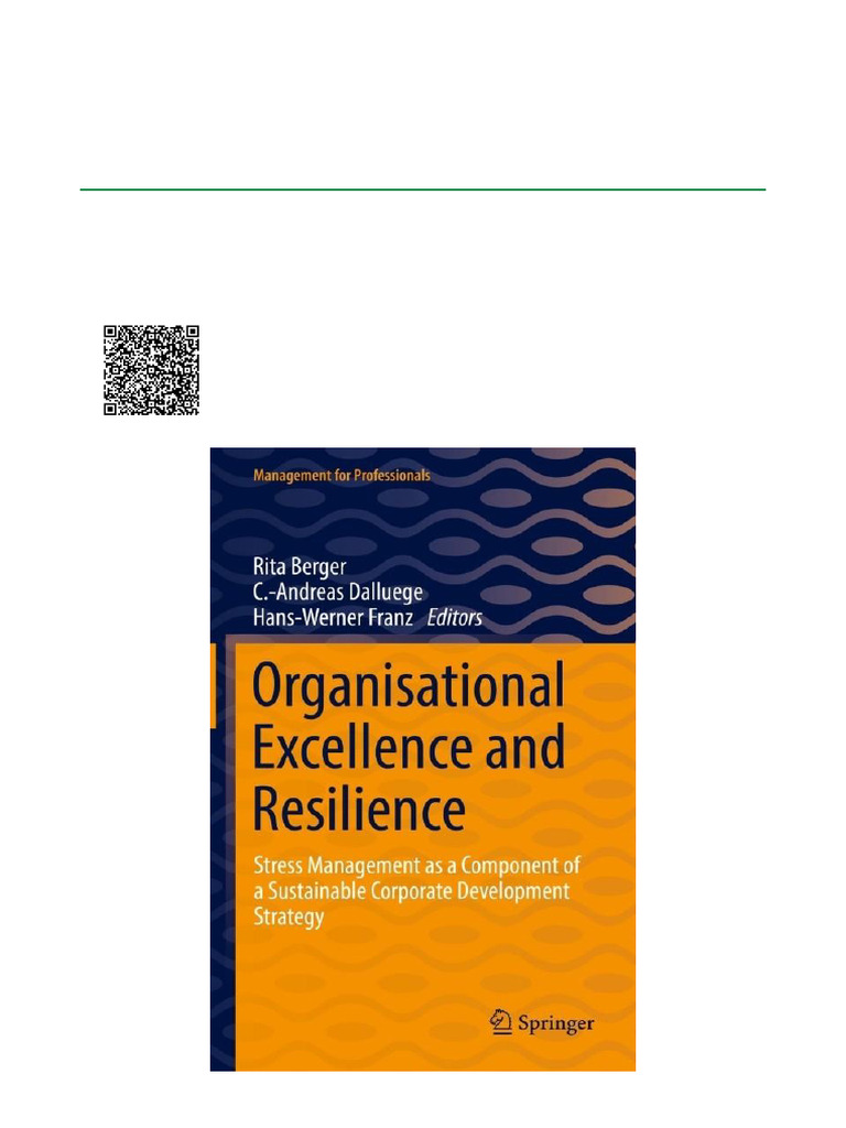 Organisational Excellence and Resilience Stress Management as a ...