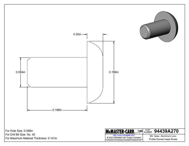 Mil-Spec Aluminum Domed Head Rivets | PDF