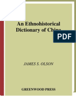 An Ethnohistorical Dictionary China
