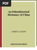 An Ethnohistorical Dictionary China