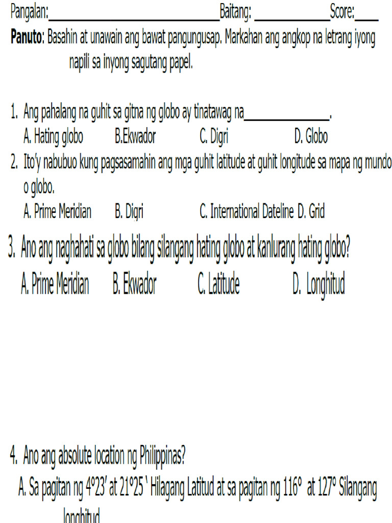 AP 6 Q1 PT | PDF
