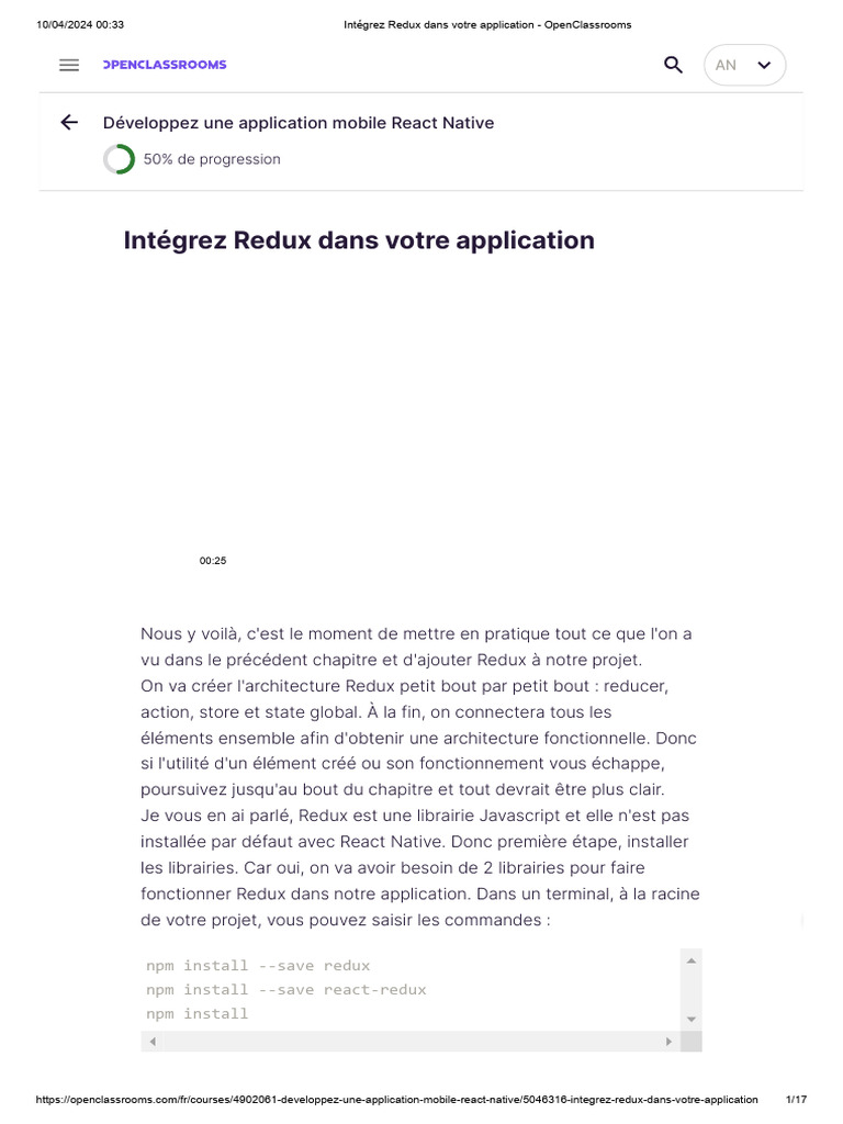 Intégration de Redux dans React Native | PDF | JavaScript | Logiciel