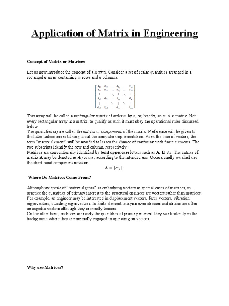 matrix assignment pdf