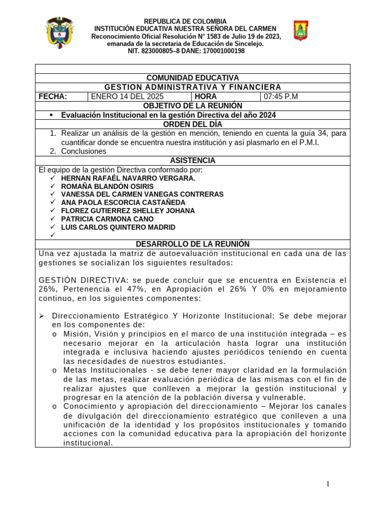 Evaluación de Gestión Educativa 2024 | PDF | Planificación | Aprendizaje
