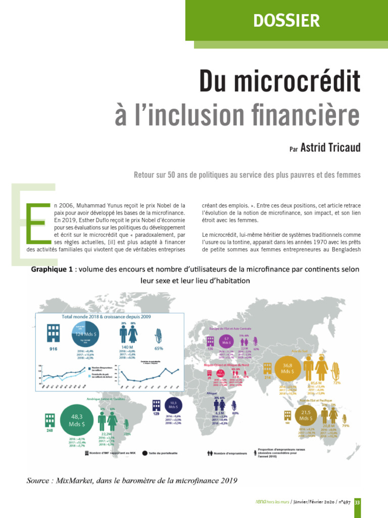 Microcrédit et inclusion financière des femmes | PDF | La microfinance ...