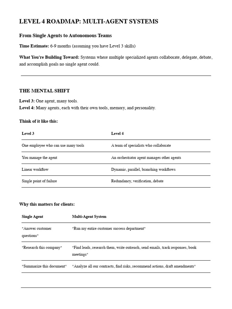 Multi-Agent Systems Roadmap Guide | PDF | Program Optimization | Unit ...