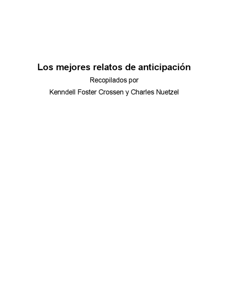 Varios Autores-Los Mejores Relatos de Anticipación | PDF | Ciencia