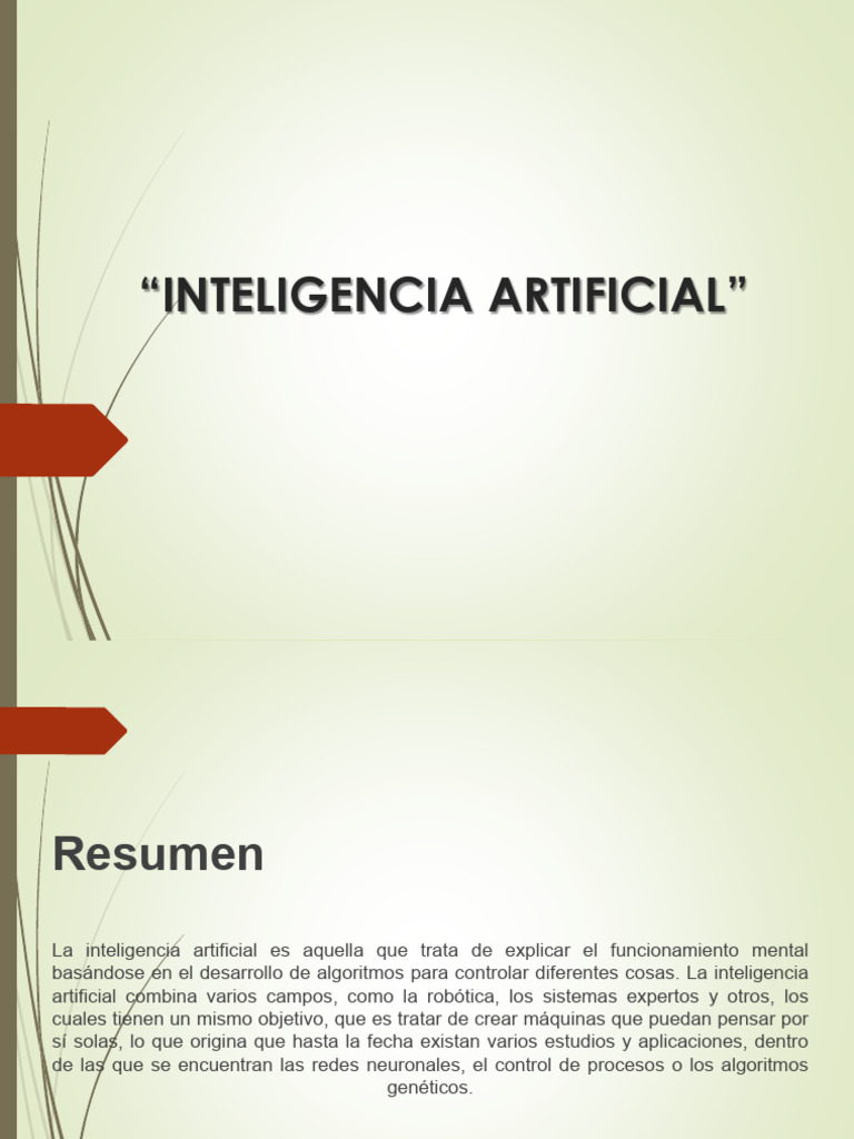 1 IA Introduccion | PDF | Inteligencia artificial | Inteligencia (IA) y ...