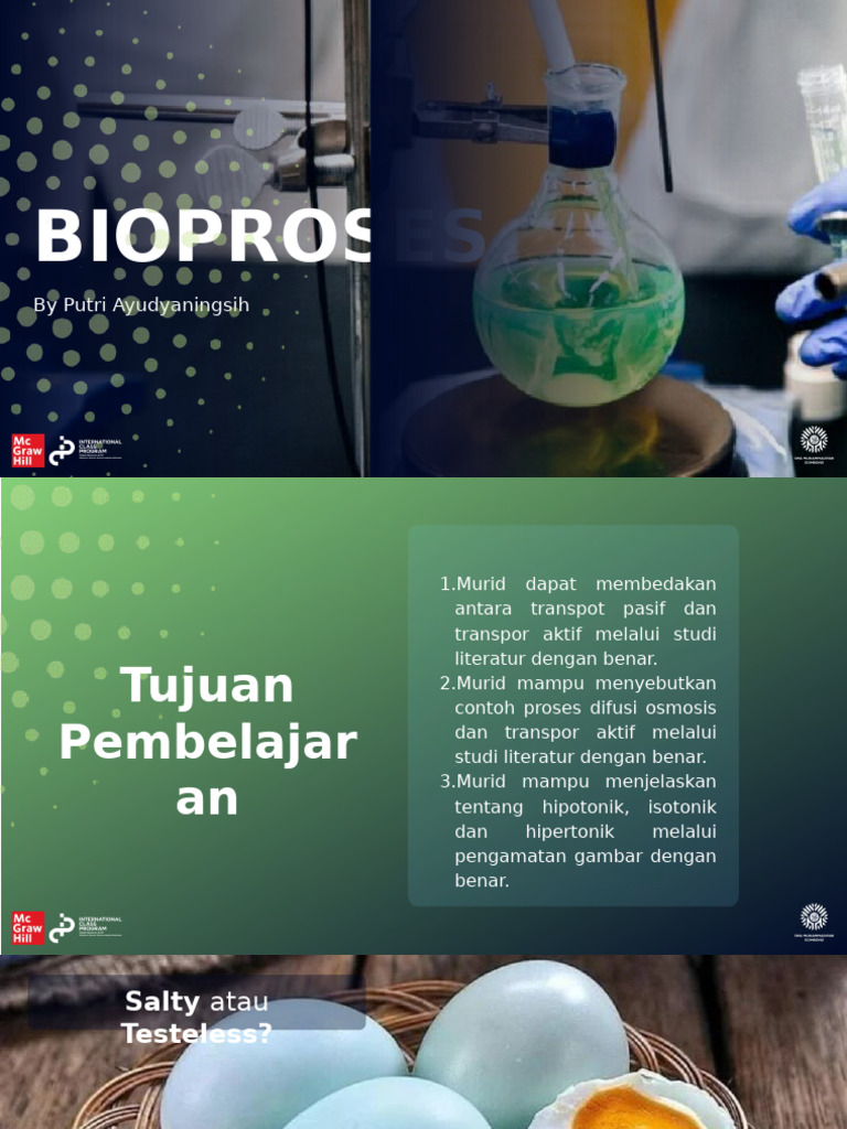 Proses Bioproses: Transpor Pasif dan Aktif | PDF