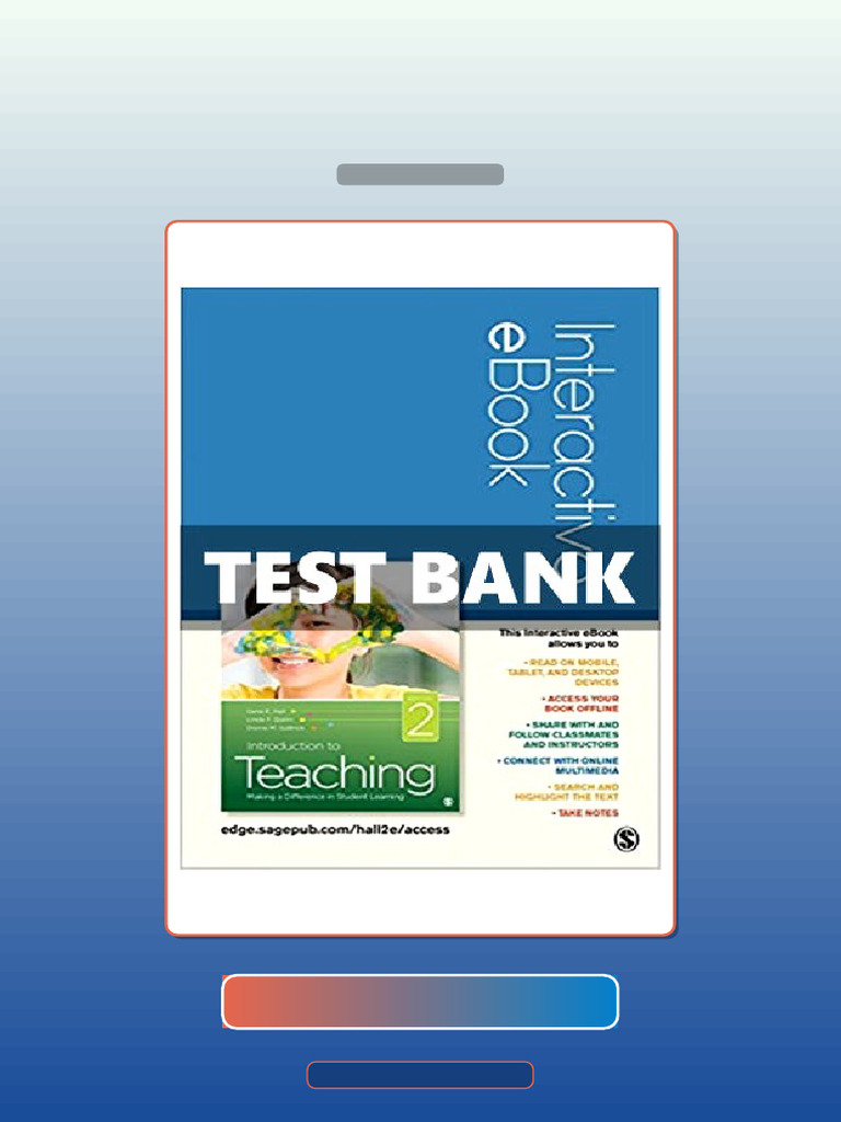 Test Bank for Introduction to Teaching Interactive eBook Making a ...
