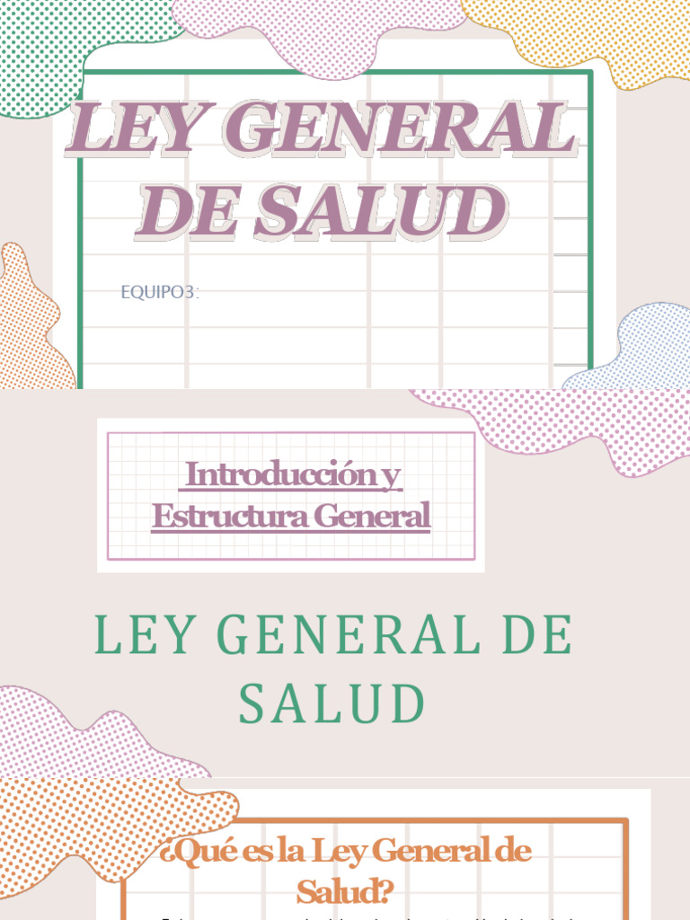 Ley General de Salud | PDF | Cuidado de la salud | Ciencias de la Salud