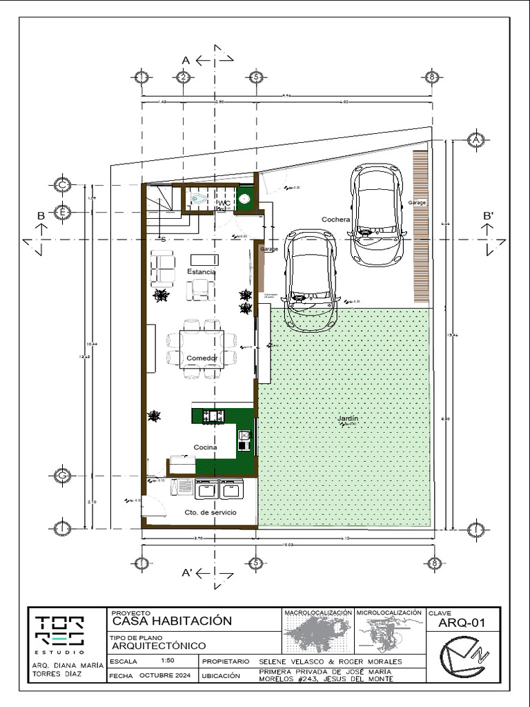 Proyecto Arquitectónico Casa Habitación | PDF