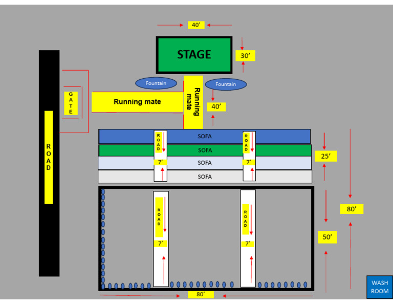 Stage and Sofa Layout Plan | PDF