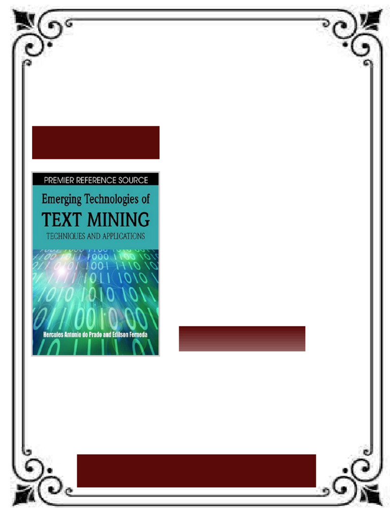 Emerging Technologies of Text Mining Techniques and Applications 1st ...