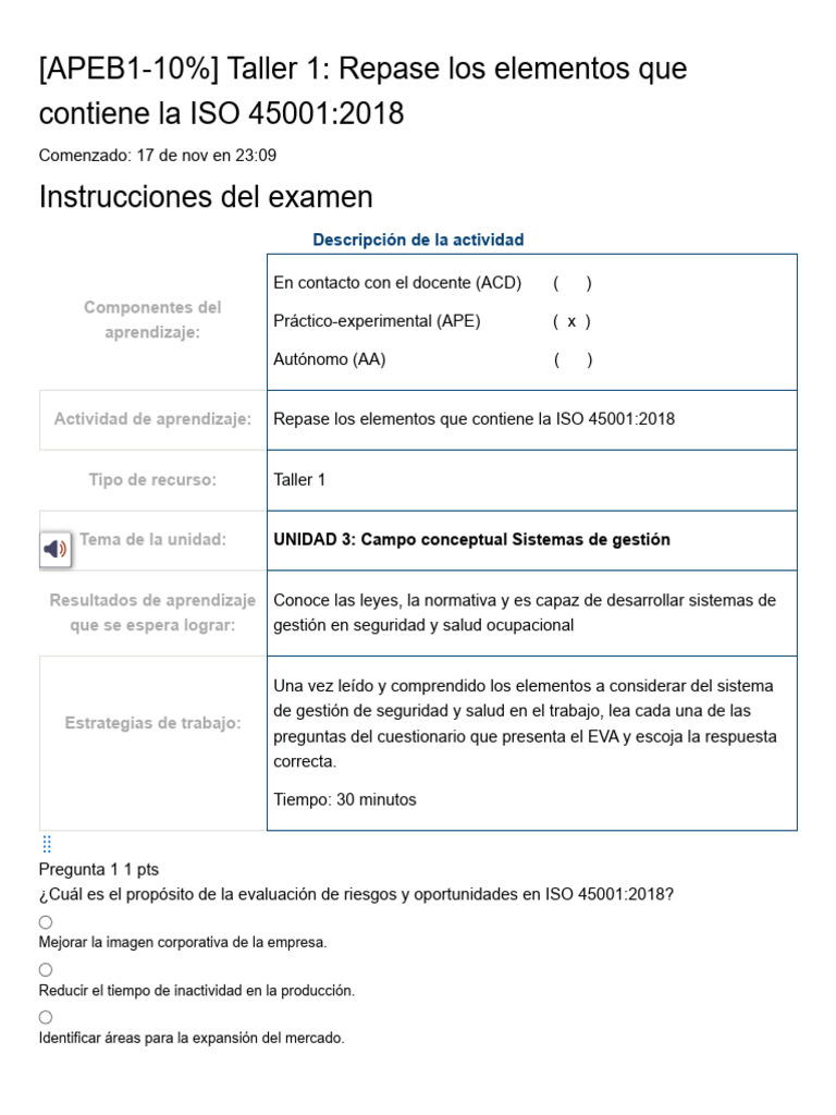 Elementos Clave de ISO 45001:2018 | PDF | Seguridad y salud ocupacional ...