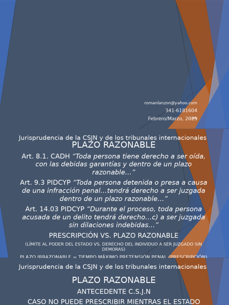 Plazo Razonable y Prescripción Penal | PDF | Caso de ley | Ley procesal
