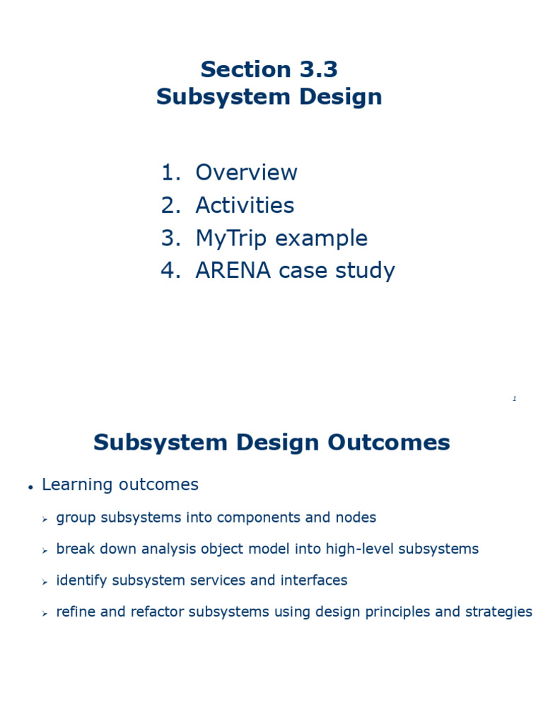 Subsystem Design Strategies and Examples | PDF | Databases | Control Flow