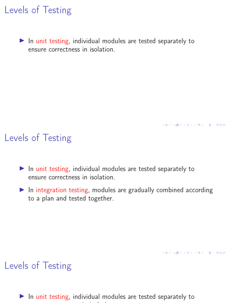 Understanding Software Testing Levels | PDF | Software Testing | Usability
