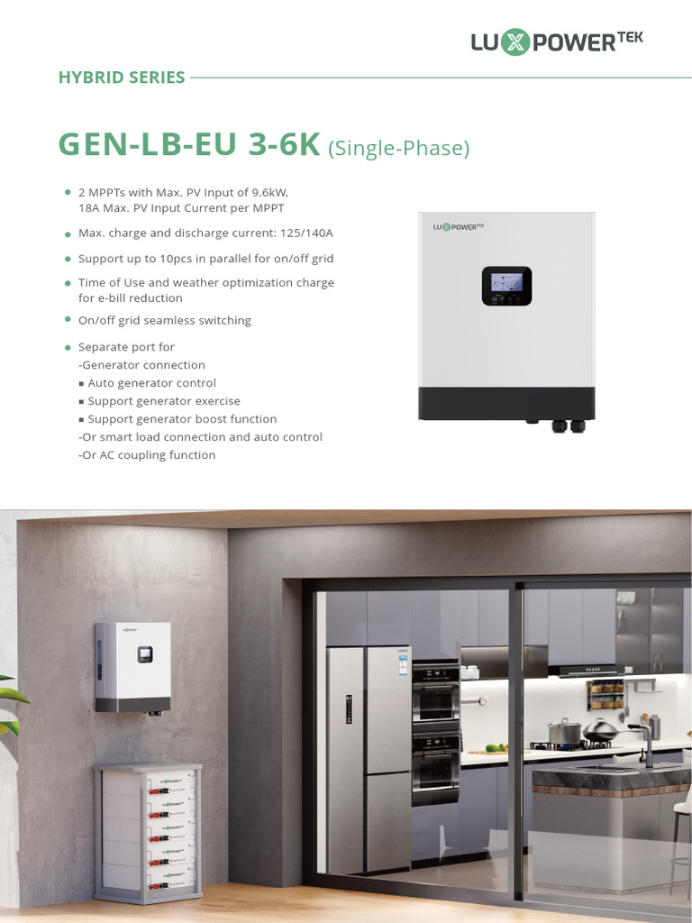 GEN-LB-EU 3-6K Hybrid Inverter Specs | PDF | Alternating Current ...