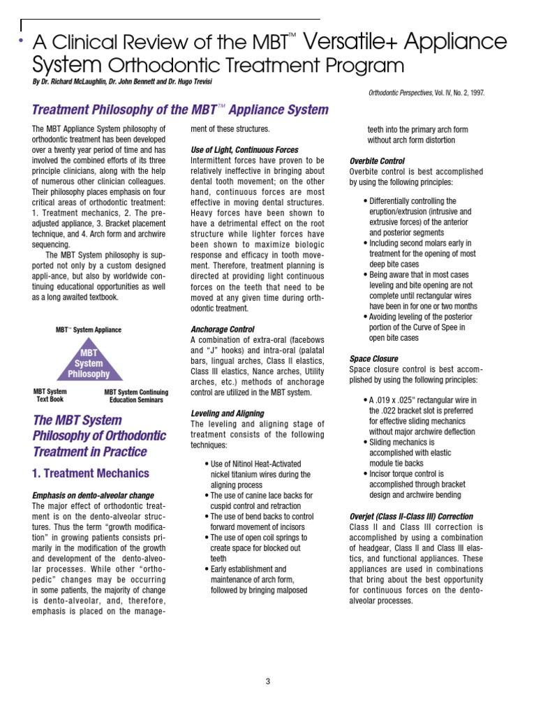 MBT | PDF | Orthodontics | Dental Anatomy