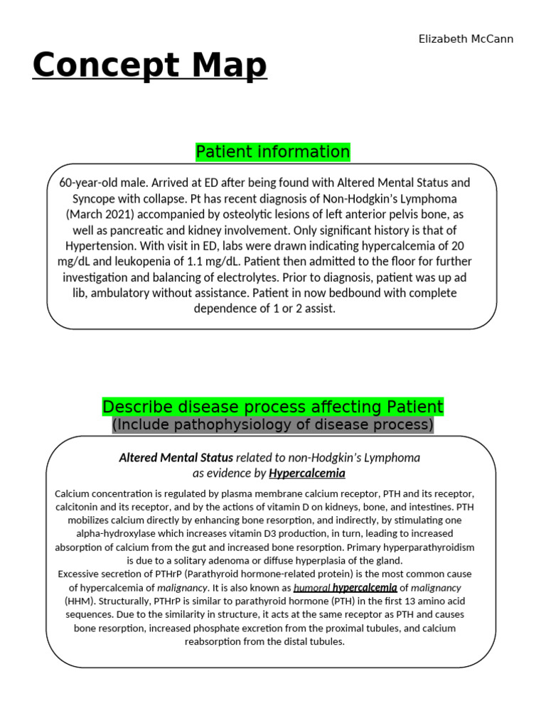 Concept Map | PDF | Medical Specialties | Diseases And Disorders