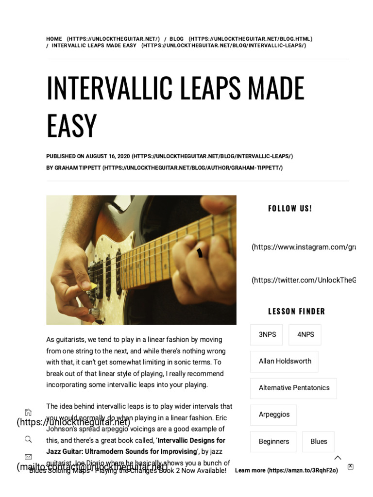 Intervallic Leaps Made Easy - Lesson - Unlock The Guitar | PDF | Scale ...