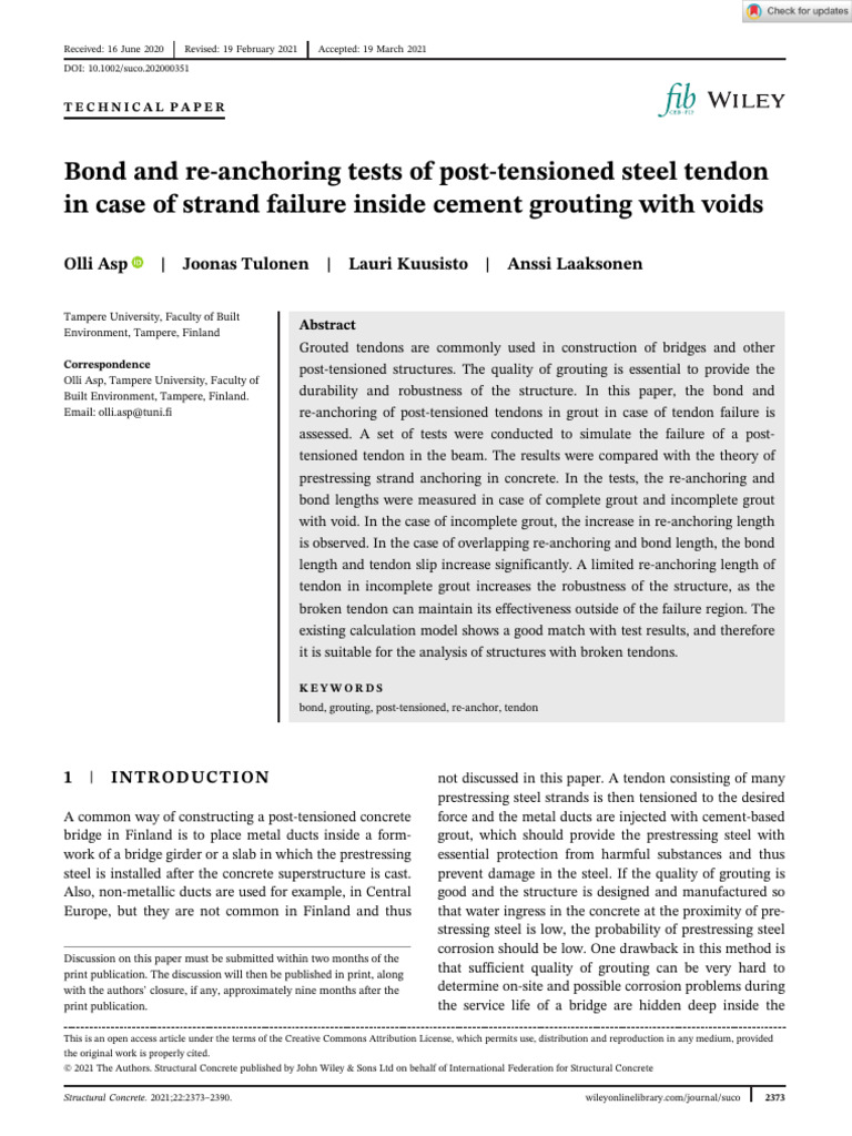 (Week2)_ Bond and Re-Anchoring Tests of Post-tensioned Steel Tendon in ...