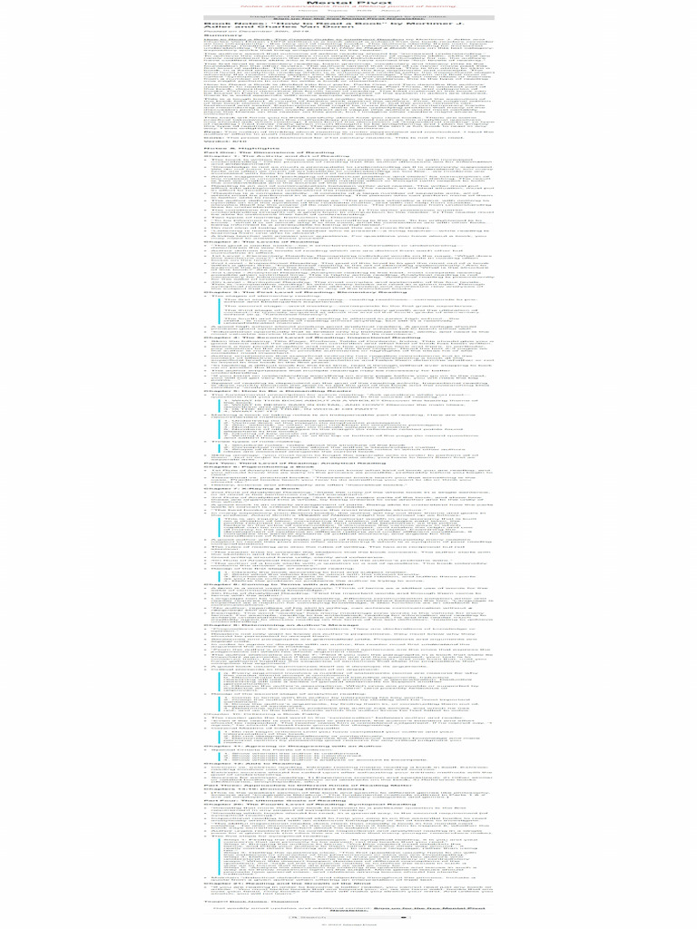 How to Read a Book Mentalpivotsdotcom | PDF