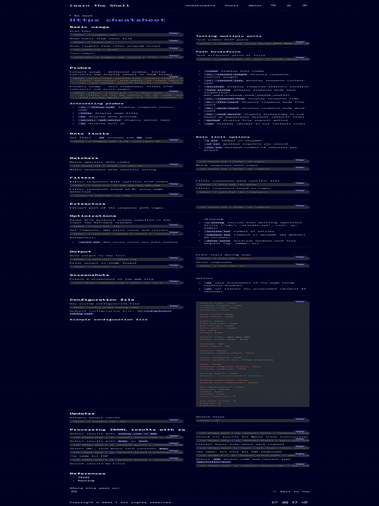 Httpx - Learn the Shell - Learntheshell.com | PDF