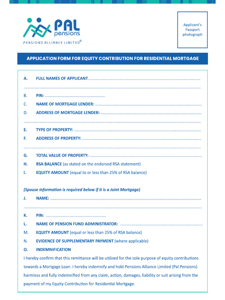 Equity Application Form For Client | PDF