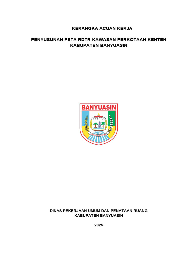 Peta RDTR Kawasan Perkotaan Kenten | PDF