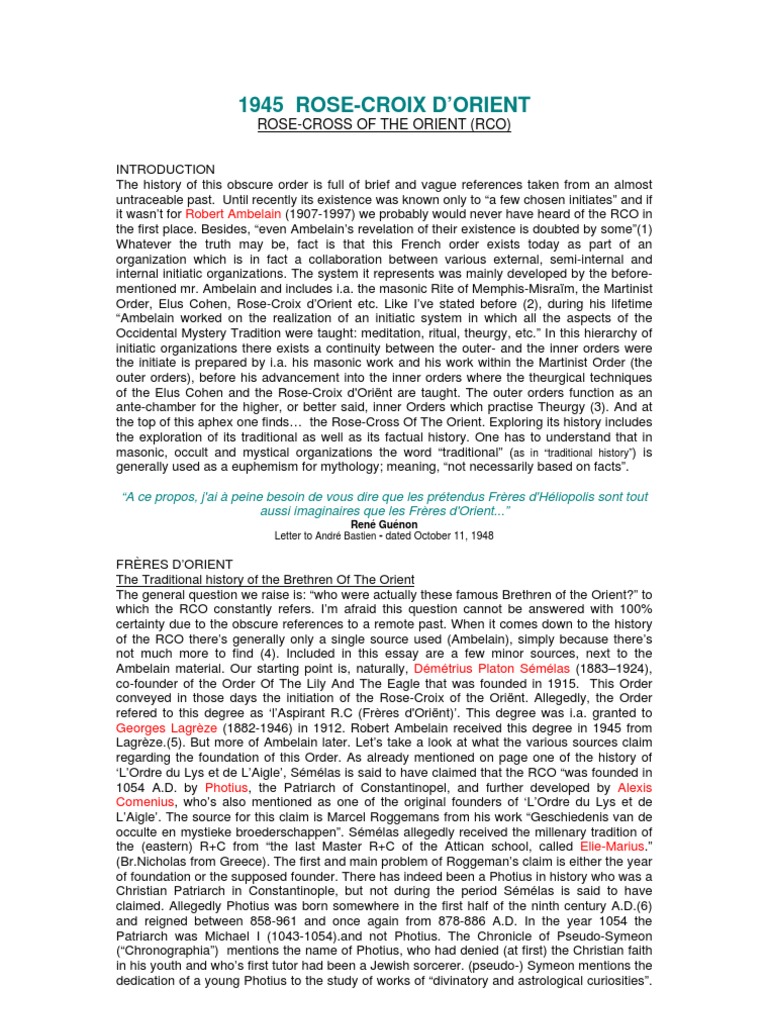 FRERES DORIENTConstantinople 1054 or 1090 | PDF | Rosicrucianism ...