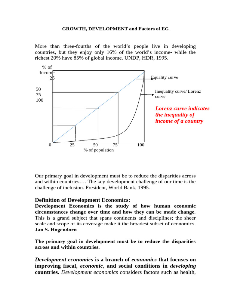 Development Economics Overview | PDF | Economics | Economic Growth