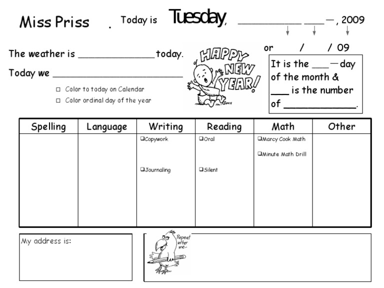 Daily Sheet Template | PDF