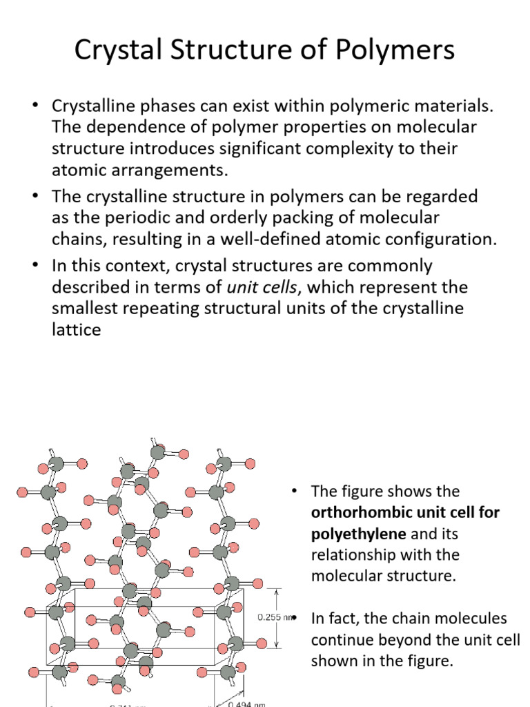 Understanding Polymer Crystal Structures | PDF | Polymers | Crystal