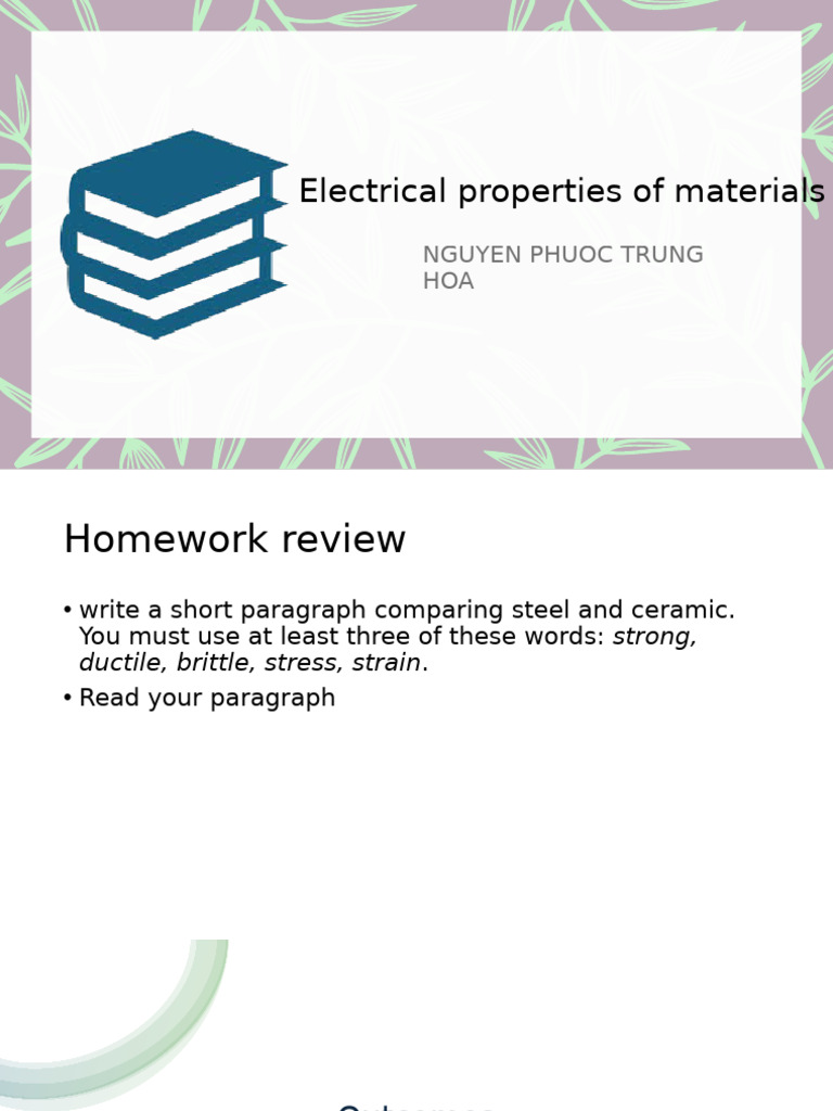 Electrical Properties of Materials | PDF | Band Gap | Electrical ...