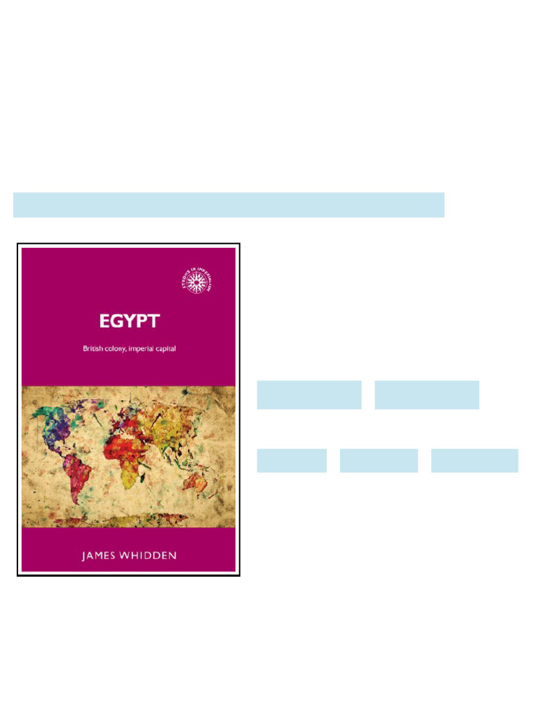 Egypt British Colony Imperial Capital 1st Edition James Whidden newest ...