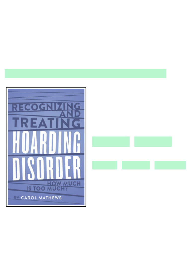 Recognizing And Treating Hoarding Disorder Carol Mathews ebook full ...