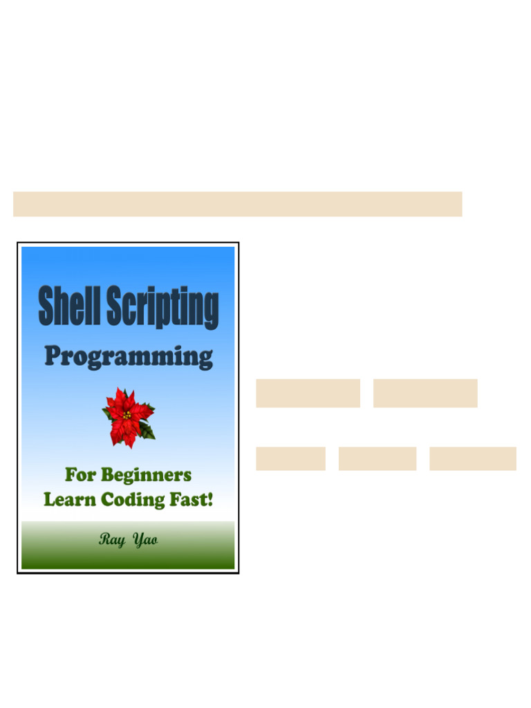 Shell Scripting Programming For Beginners Learn Coding Fast Ray Yao Yao ...
