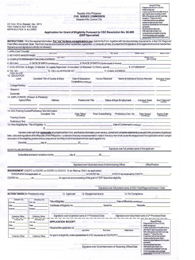 Edpsform 101 Adec 2011 | PDF